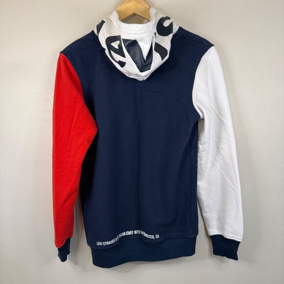 Levis Youth XL Colorblock Pullover Hoodie With Kangaroo Pocket & Logo Print - Picture 2 of 12
